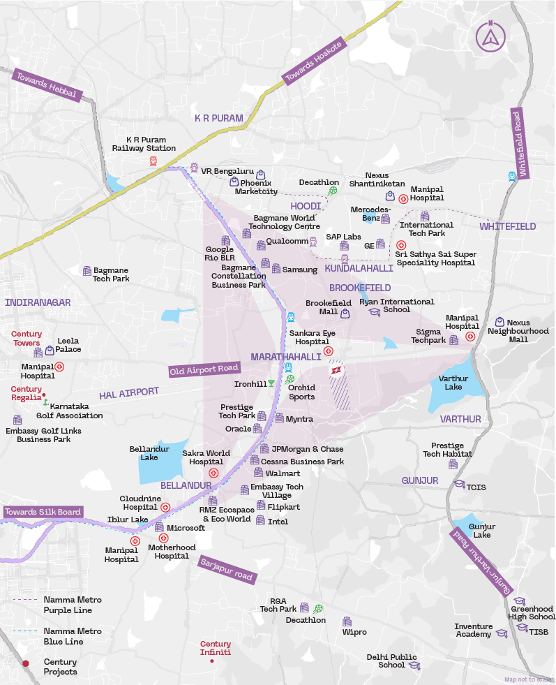 Century Mirai — Location Map, Marathahalli